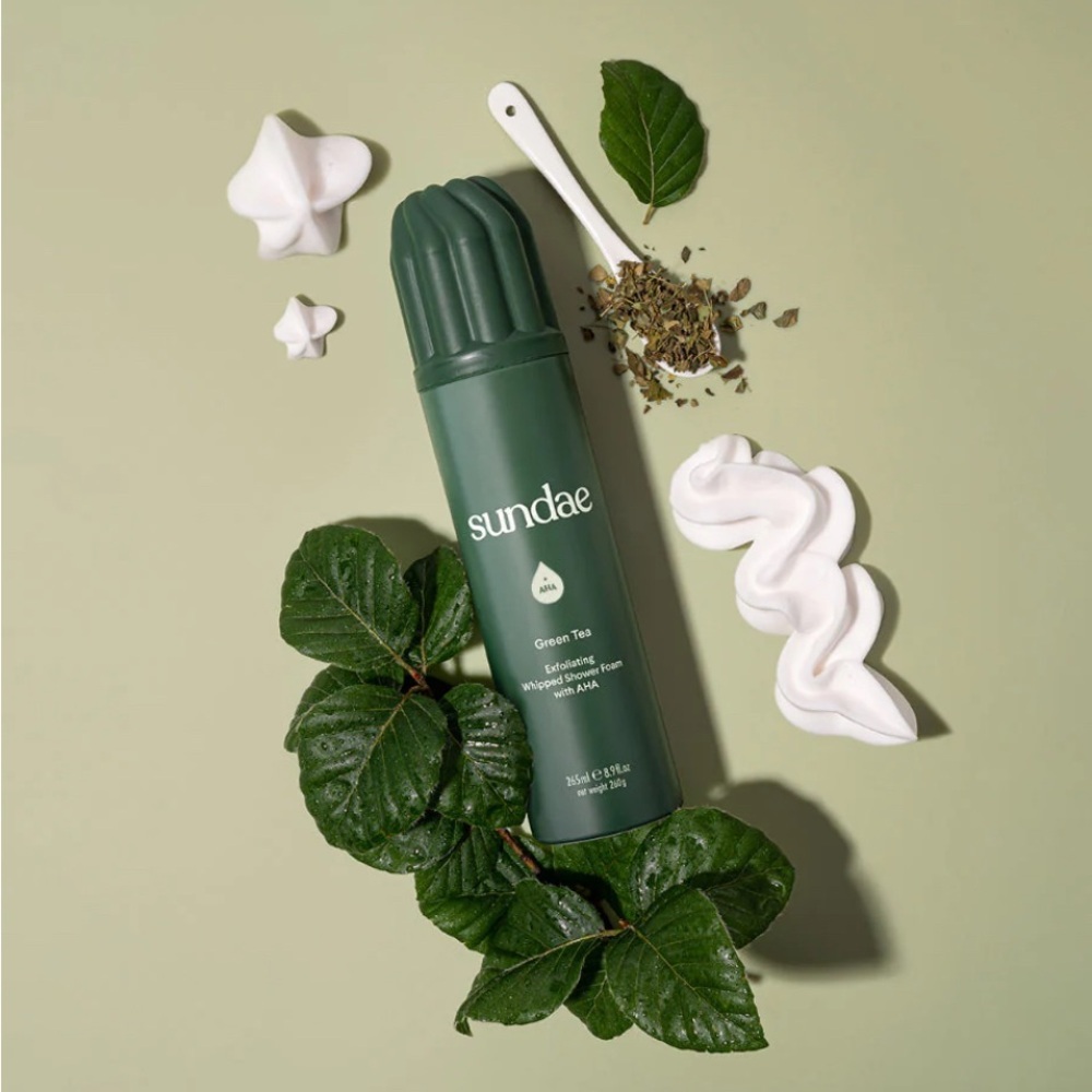 Sundae Green Tea Exfoliating Whipped Shower Foam with AHA NEW